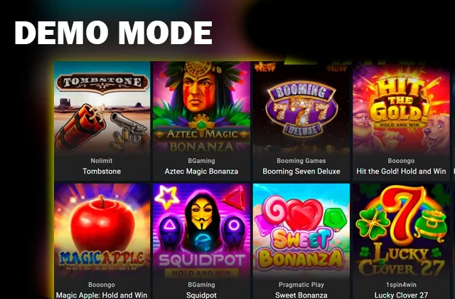 Screenshot of games on Parimatch casino site and parimatch logo